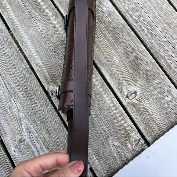 Francesco Biasia Tooled Leather Rectangular Shoulder Bag NWOT - Picture 11 of 14